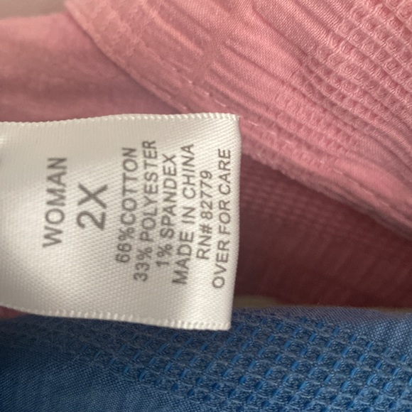 (BN38) Lot of 3 Dress barn button front roll tab 1/4 sleeves tops, NWT - Picture 11 of 12